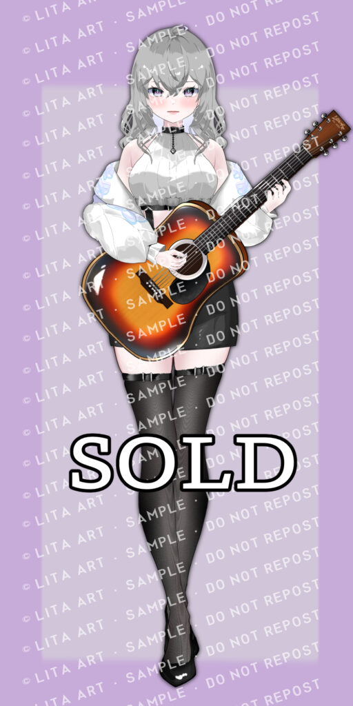 【1点限定】ギター・マイク-銀髪歌姫【One-Only】Guiter/Mic-Silver hair Singer