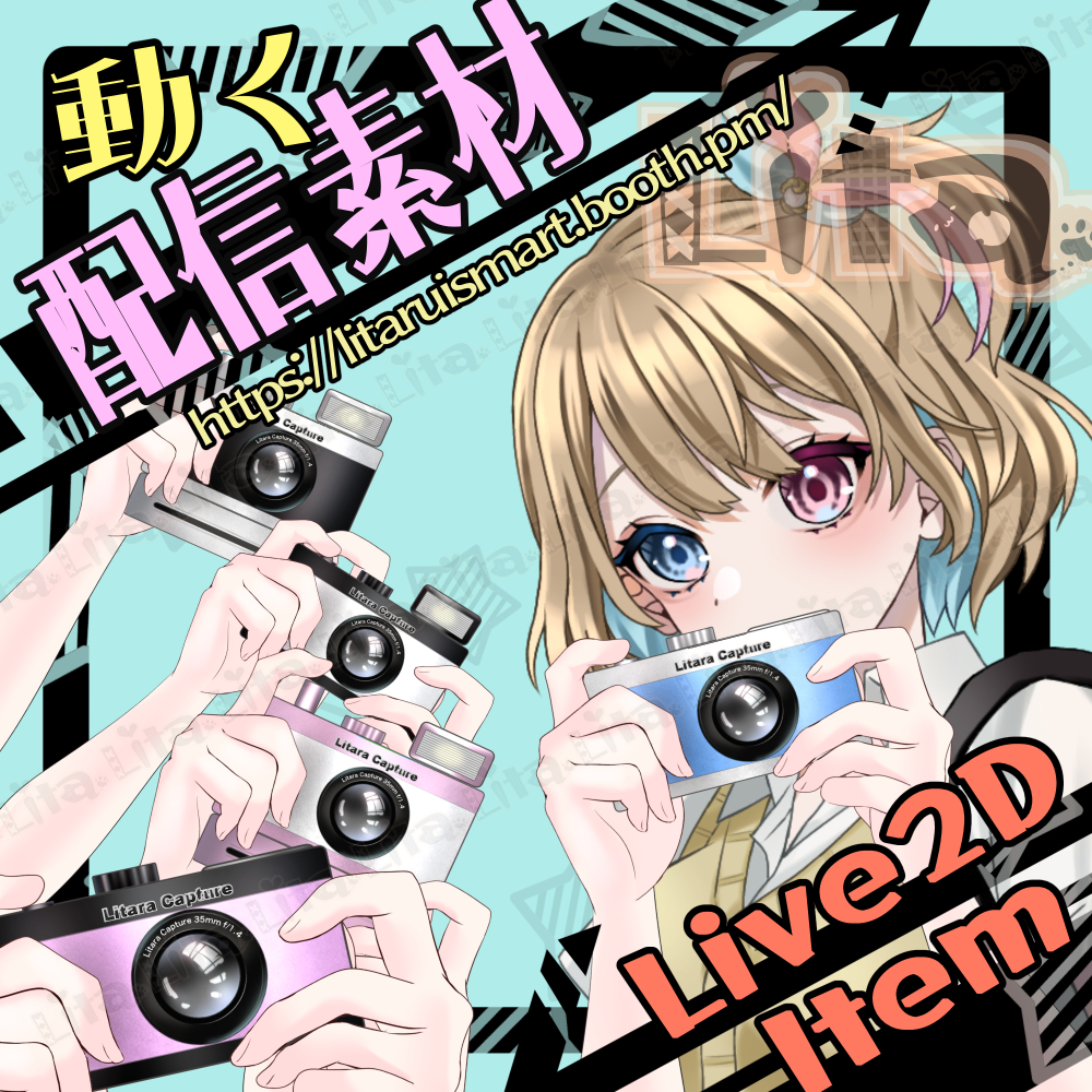 (066)カメラ・ポラロイド・写真プリントモーション/Polaroid Camera Photo Print Animation