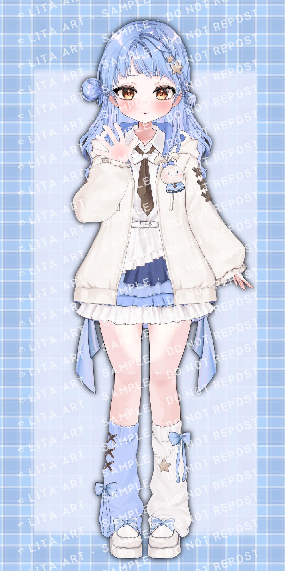 【1点限定】歌って踊れる青髪VTuber限定モデル|Singing & Dancing Blue-Haired VTuber Model